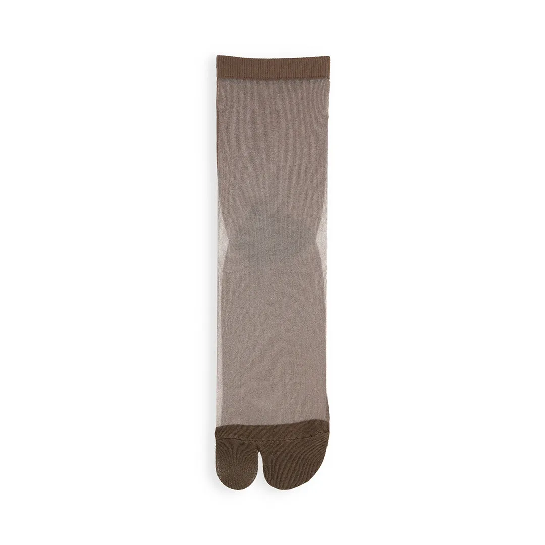 021131881 Sheer Bicolor Tabi Low Crew Socks S