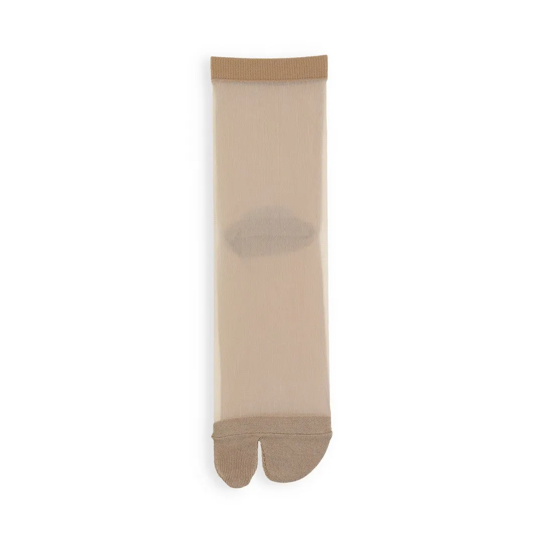021131881 Sheer Bicolor Tabi Low Crew Socks S