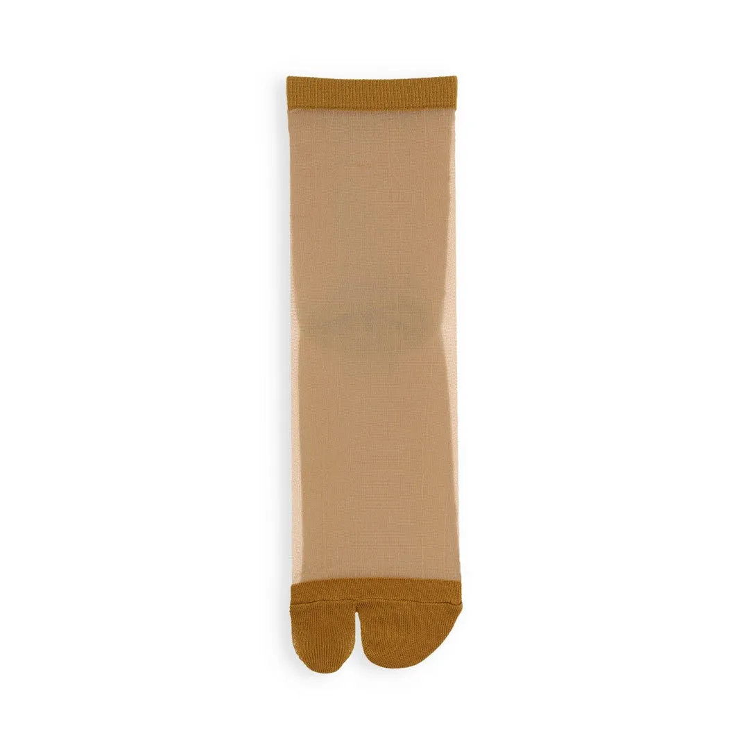021131881 Sheer Bicolor Tabi Low Crew Socks S