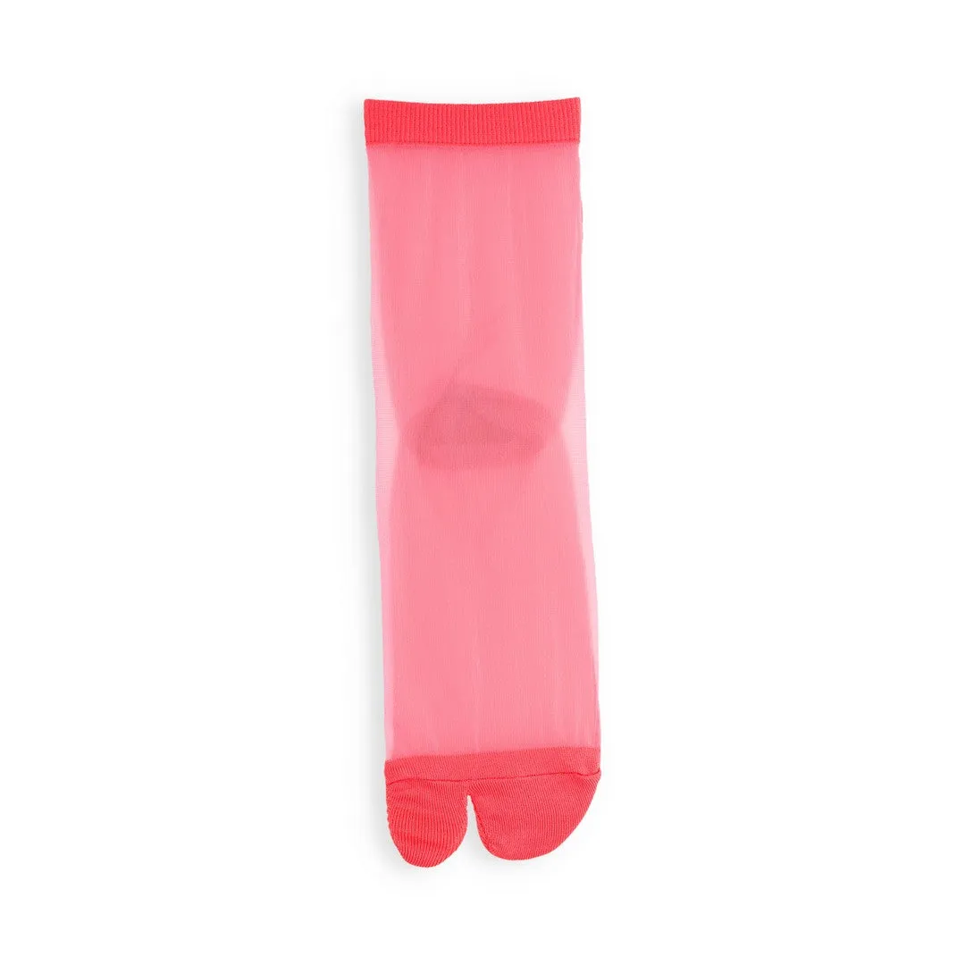 021131881 Sheer Bicolor Tabi Low Crew Socks S