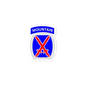 10th Mountain Bubble-free stickers