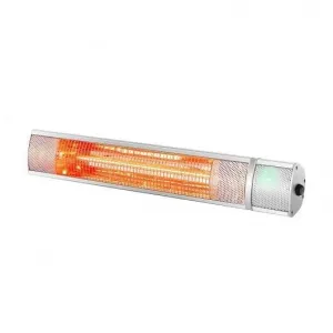 1500W Outdoor Electric Patio Heater with Remote Control-Silver - Color: Silver
