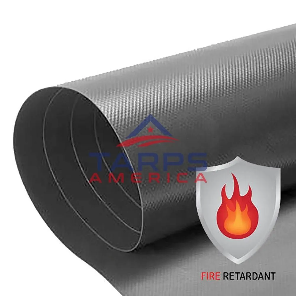 18 oz Fire Retardant Heavy Duty Gray Vinyl Coated Polyester Roll by AtlasShield®