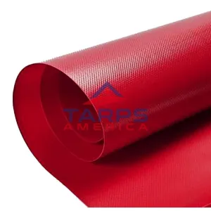 18 oz Heavy Duty Red Vinyl Coated Polyester Roll by AtlasShield®