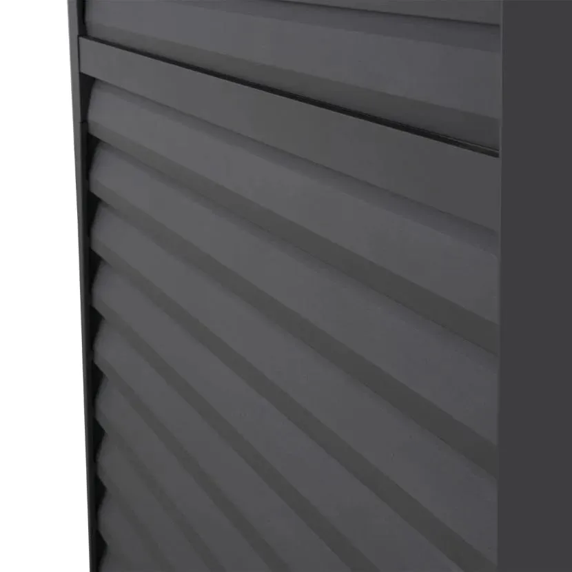 1m Aluminium Side Wall With Adjustable Louvres for 3m Titan Pergola - Grey