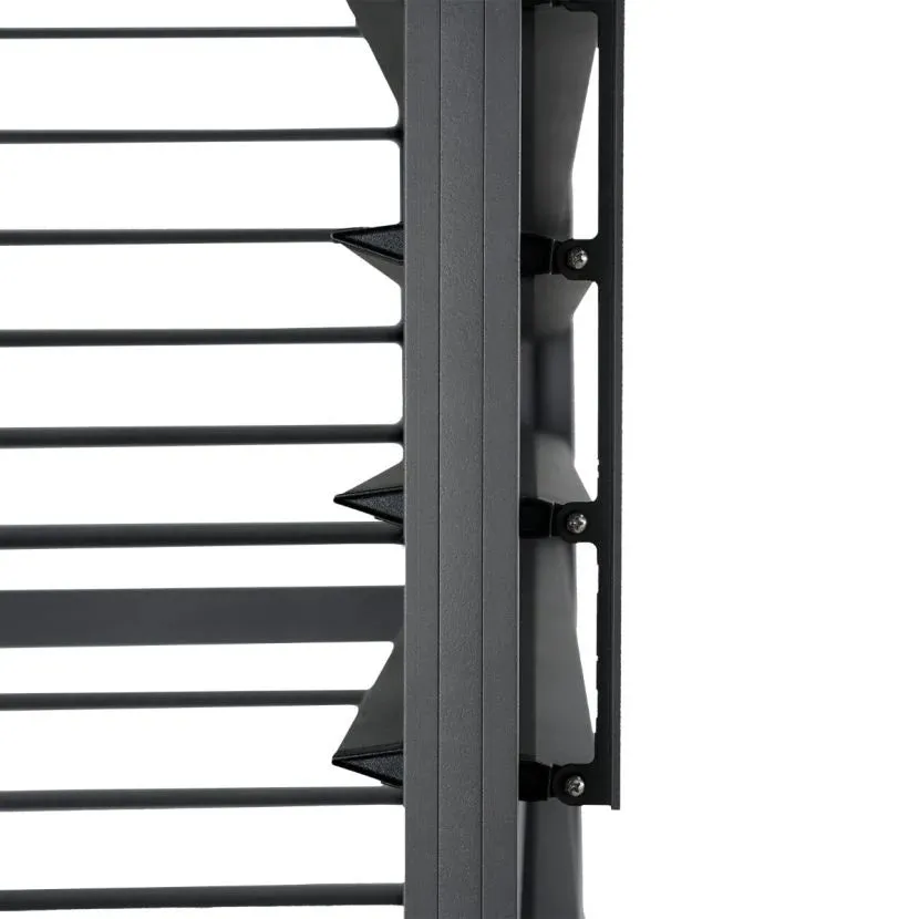 1m Aluminium Side Wall With Adjustable Louvres for 3m Titan Pergola - Grey