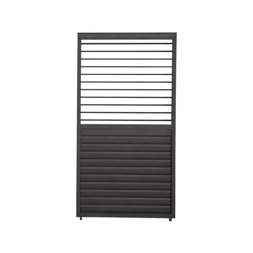 1m Aluminium Side Wall With Adjustable Louvres for 3m Titan Pergola - Grey