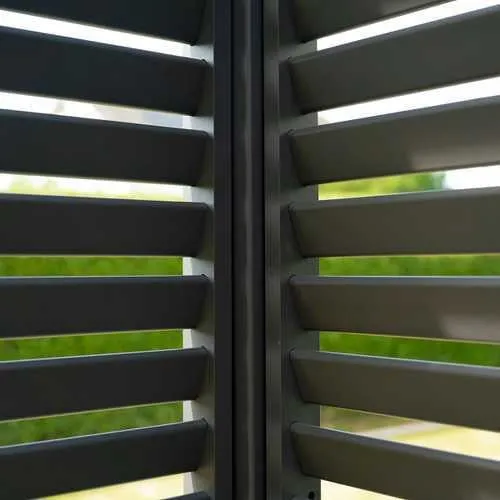 1m Aluminium Side Wall With Adjustable Louvres for 3m Titan Pergola - Grey