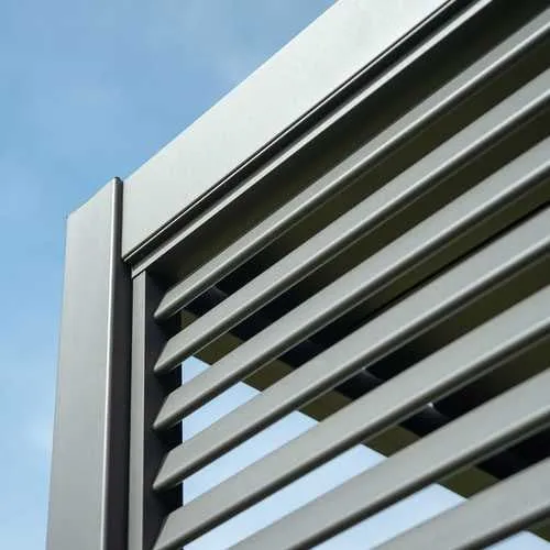 1m Aluminium Side Wall With Adjustable Louvres for 3m Titan Pergola - Grey