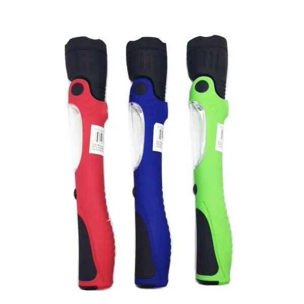 2-in-1 3W LED Flashlight and 3W COB Work-Light With 90-Degree Rotating Head