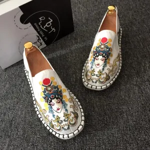 2023 Embroidered Men's Casual Loafers Summer Fashion Slip on Male Canvas Shoes Lightweight Breathable Flat Shoes