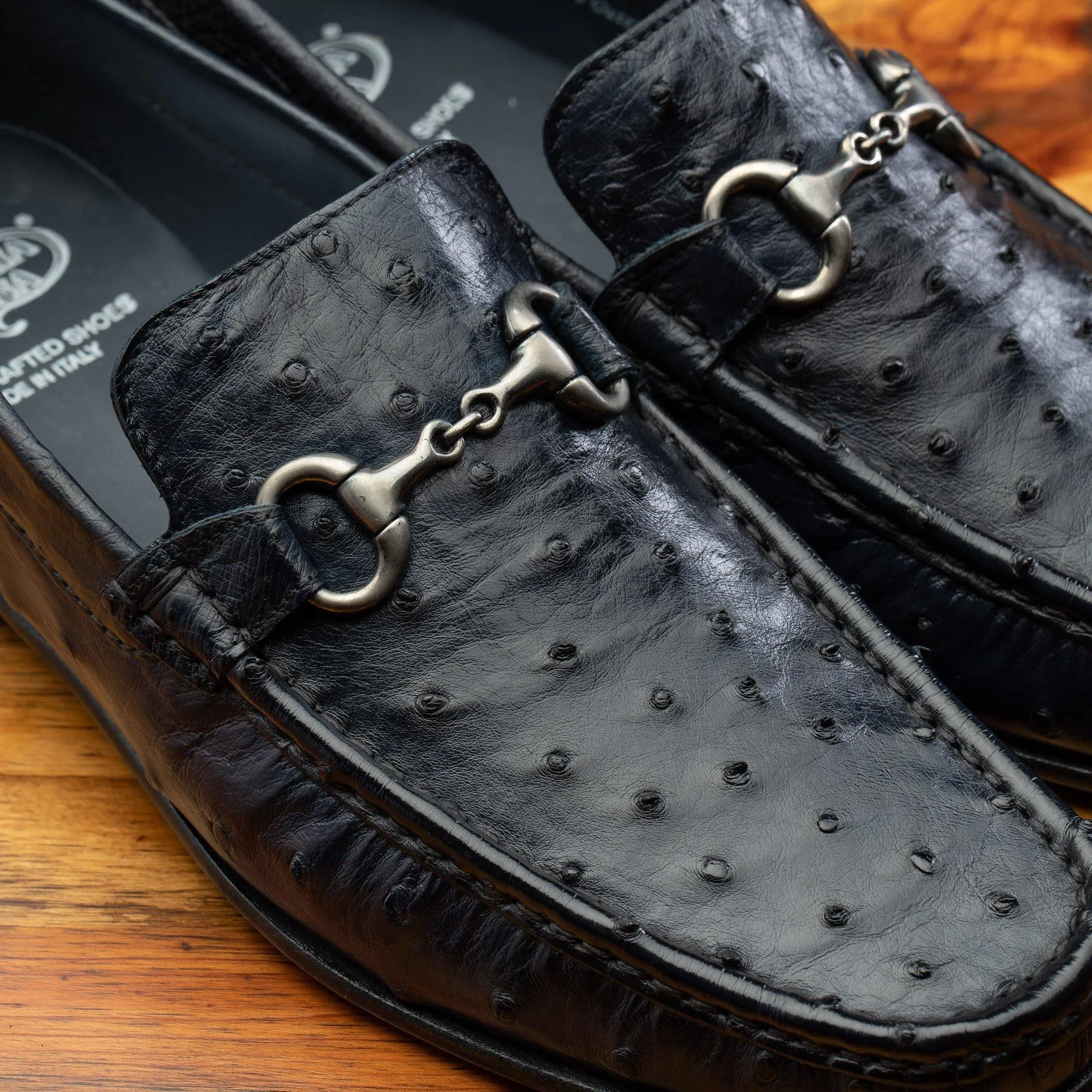 3238-M Calzoleria Toscana Men's Ostrich Dress Loafer