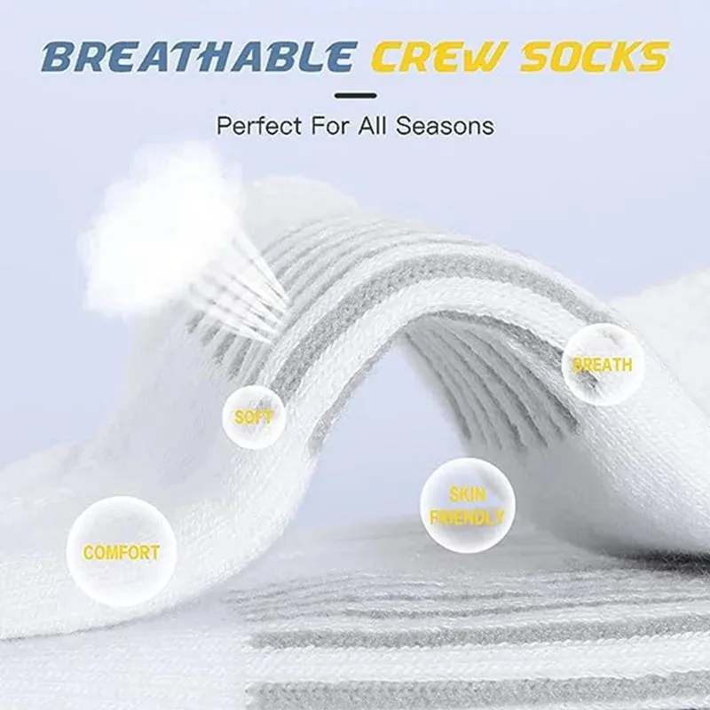 6 Pairs of High-Quality Comfortable Men's Outdoor Gym Socks