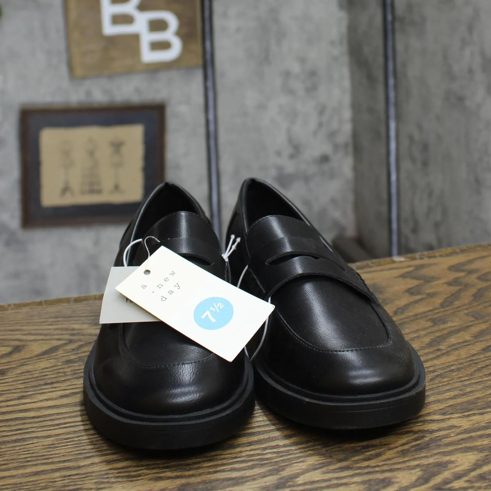 A New Day Womens Jordan Loafer Flats with Memory Foam Insole 90511728 Black 7.5M