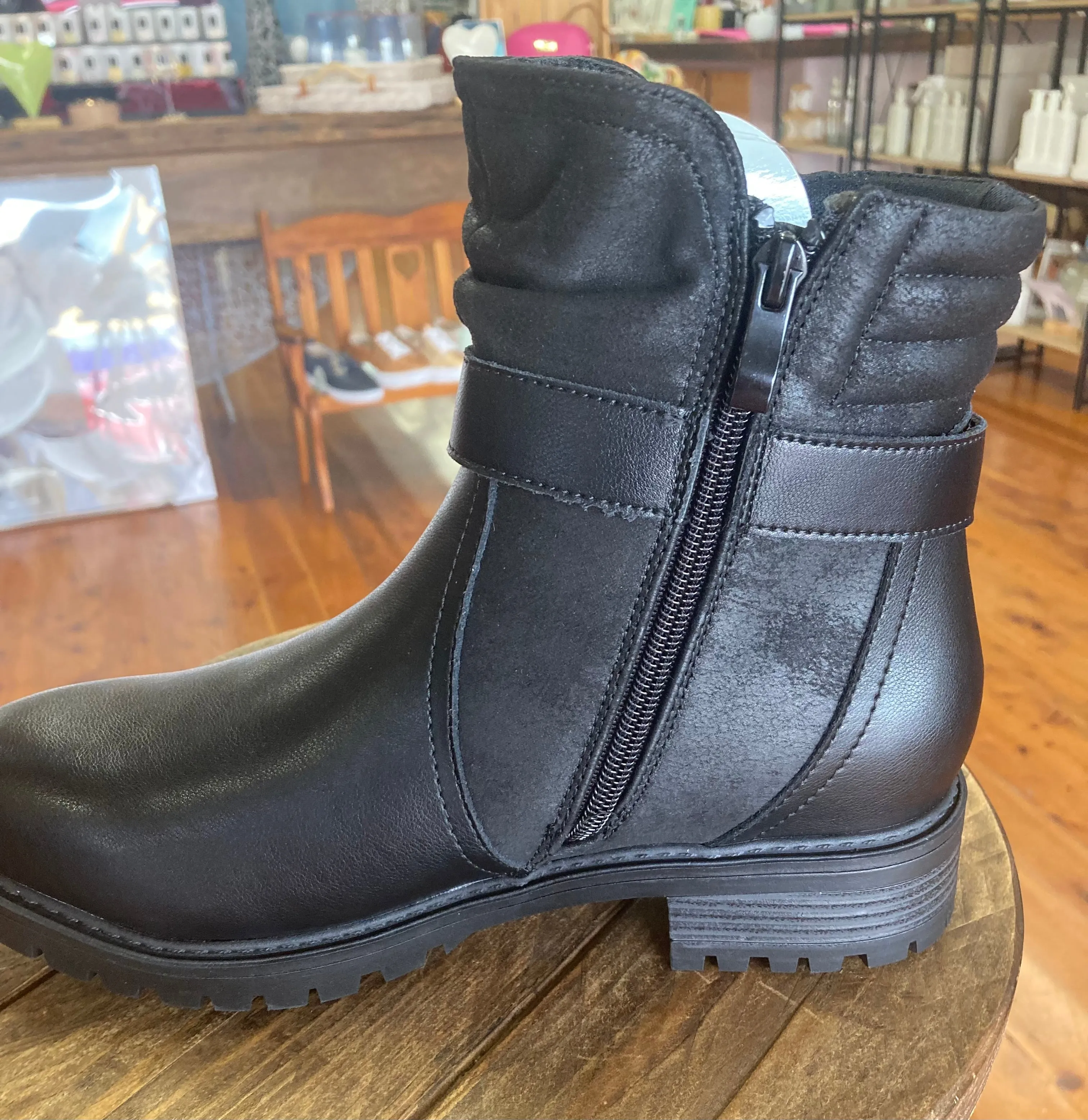 Alpha Black Leather Ankle Boot - Bay Lane