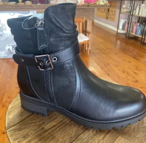 Alpha Black Leather Ankle Boot - Bay Lane