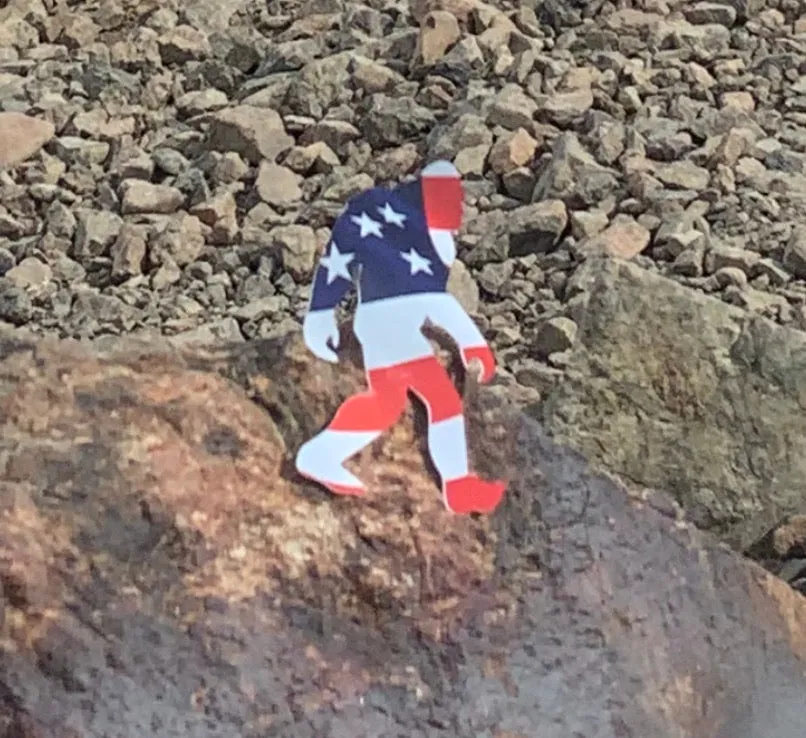 American Flag Bigfoot / Sasquatch Decal