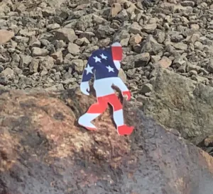 American Flag Bigfoot / Sasquatch Decal
