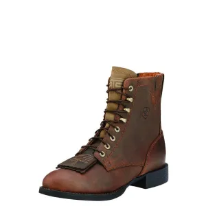 Ariat Womens Heritage II Lacer Boots Distressed Brown