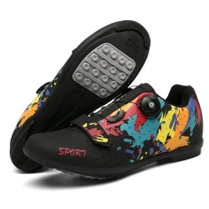 Athletic Graffiti Road Cycling Shoes Outdoor Mountain Bike Sneaker