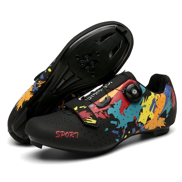 Athletic Graffiti Road Cycling Shoes Outdoor Mountain Bike Sneaker