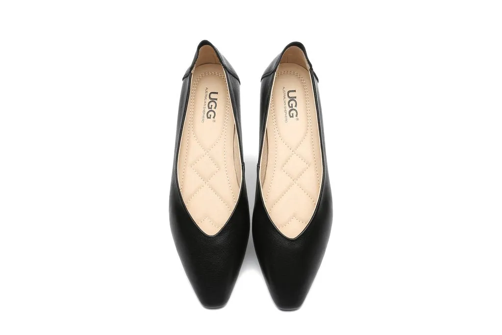 Australian Shepherd® Everly Leather Pointed Toe Ballet Flats