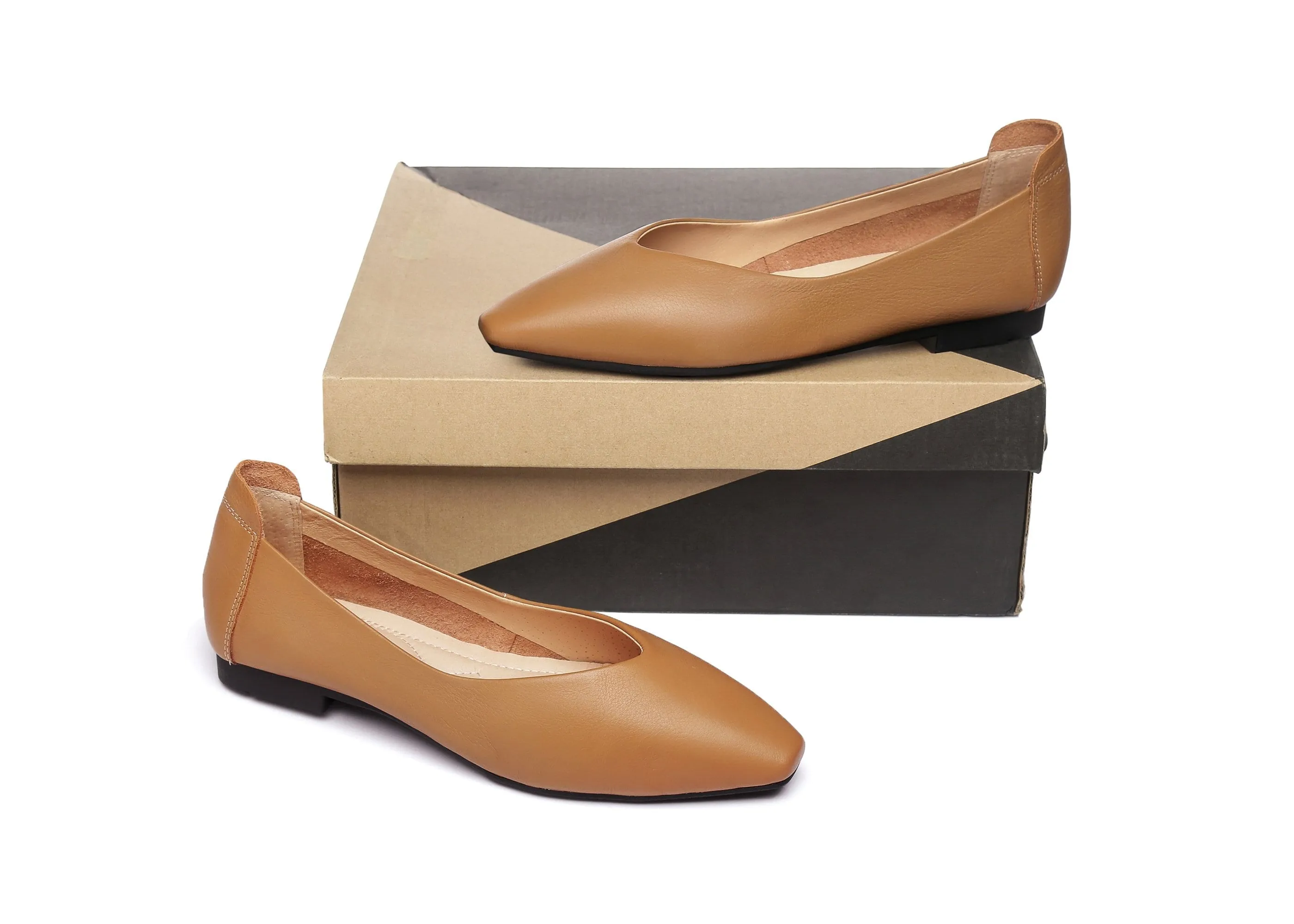 Australian Shepherd® Everly Leather Pointed Toe Ballet Flats
