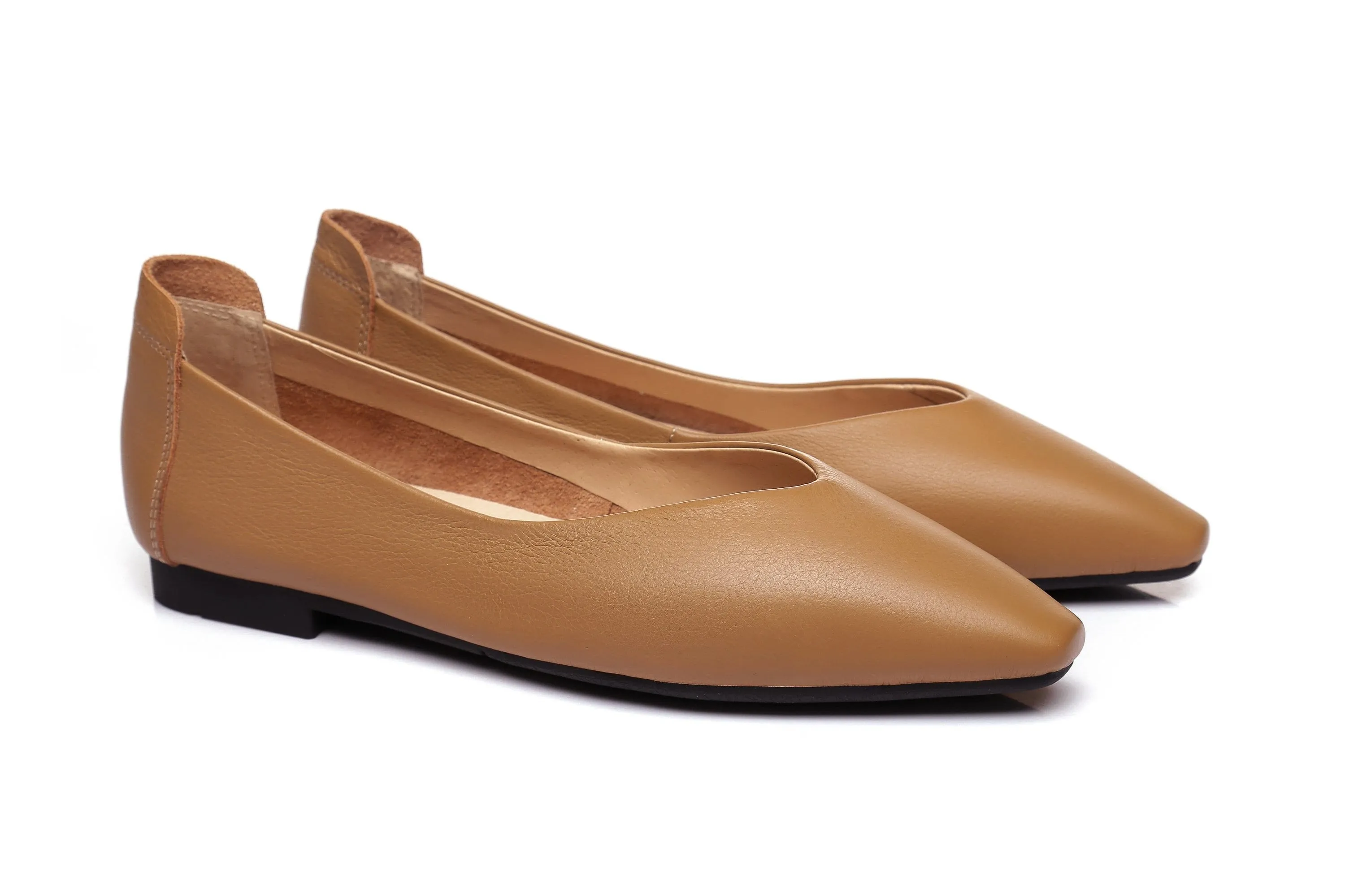 Australian Shepherd® Everly Leather Pointed Toe Ballet Flats