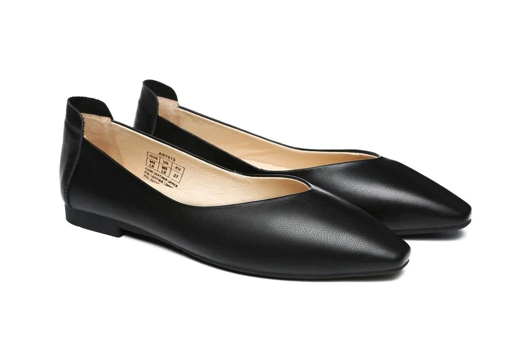 Australian Shepherd® Everly Leather Pointed Toe Ballet Flats