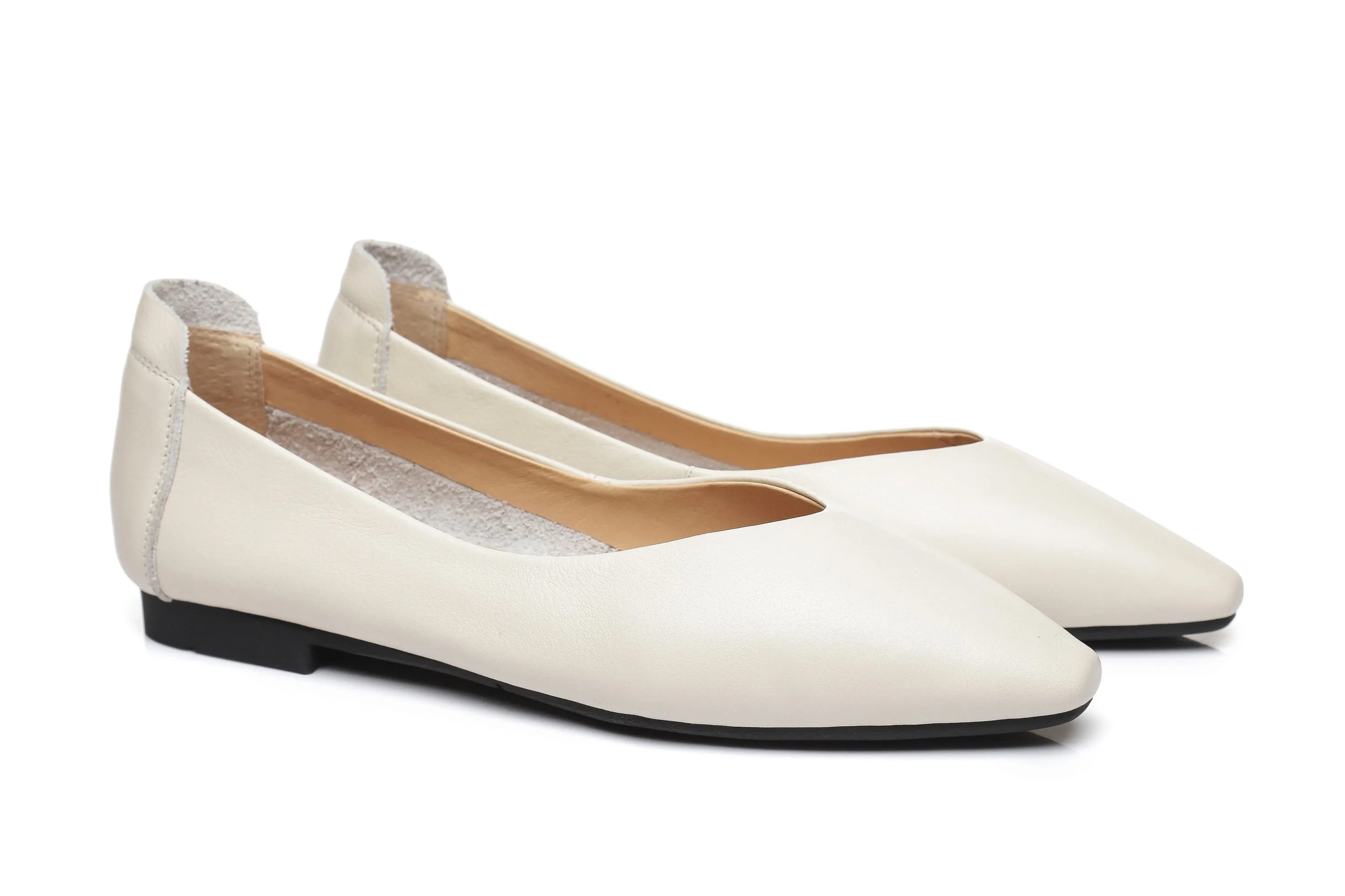 Australian Shepherd® Everly Leather Pointed Toe Ballet Flats