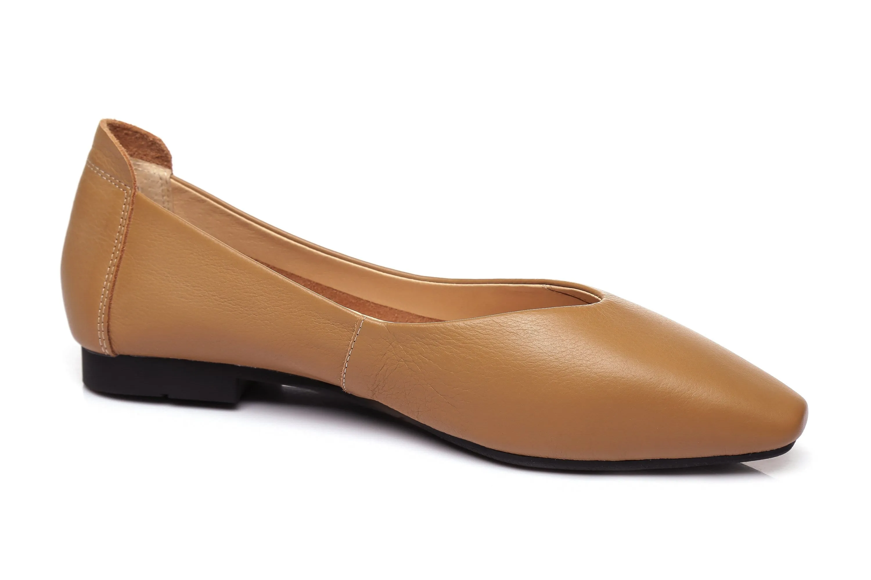 Australian Shepherd® Everly Leather Pointed Toe Ballet Flats