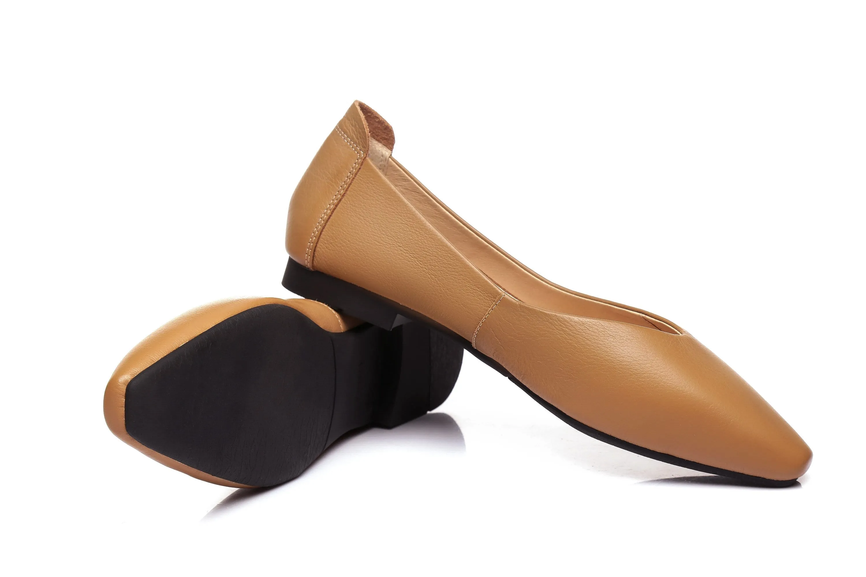 Australian Shepherd® Everly Leather Pointed Toe Ballet Flats
