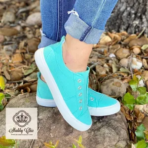 Babalu Slip on Shoes - Aqua