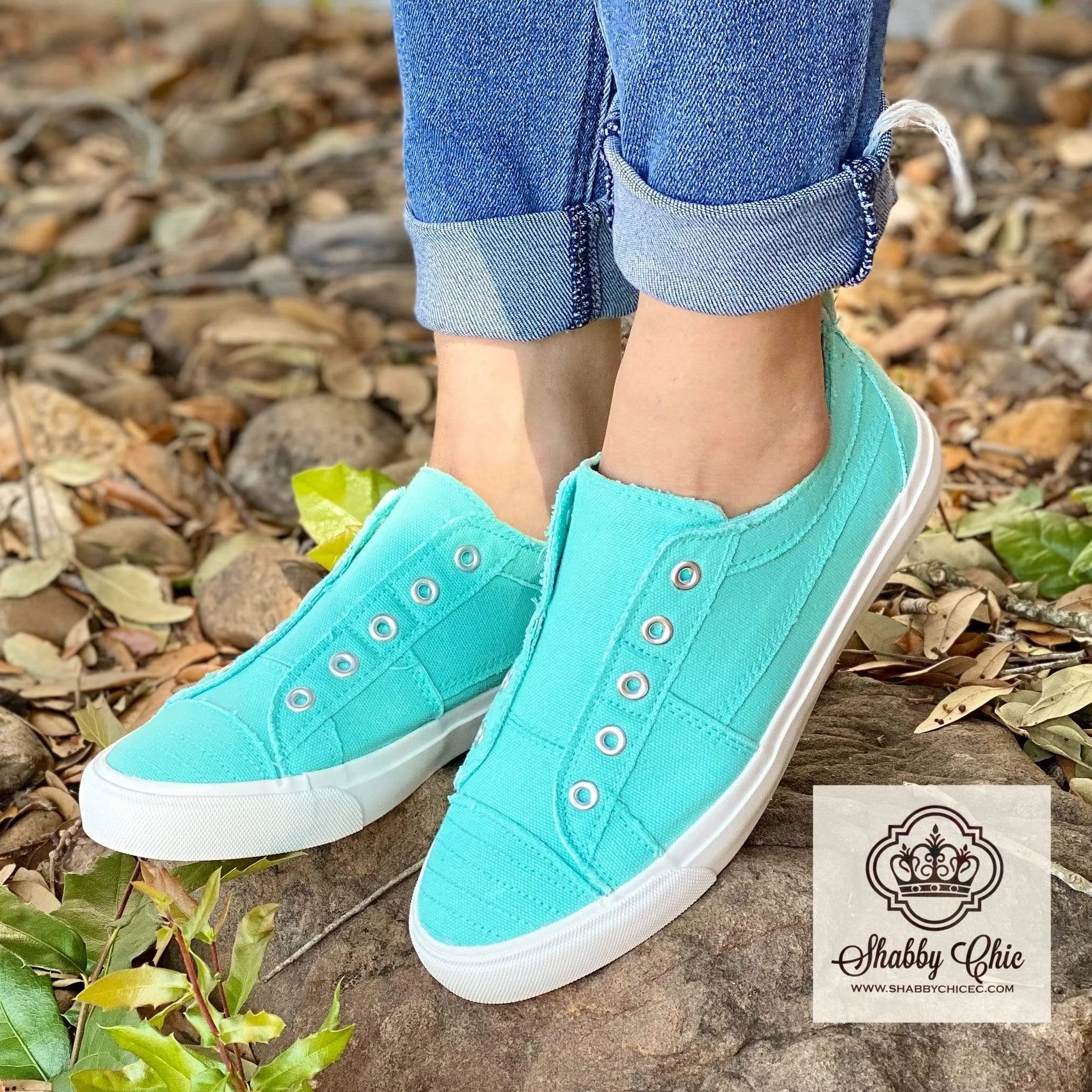 Babalu Slip on Shoes - Aqua