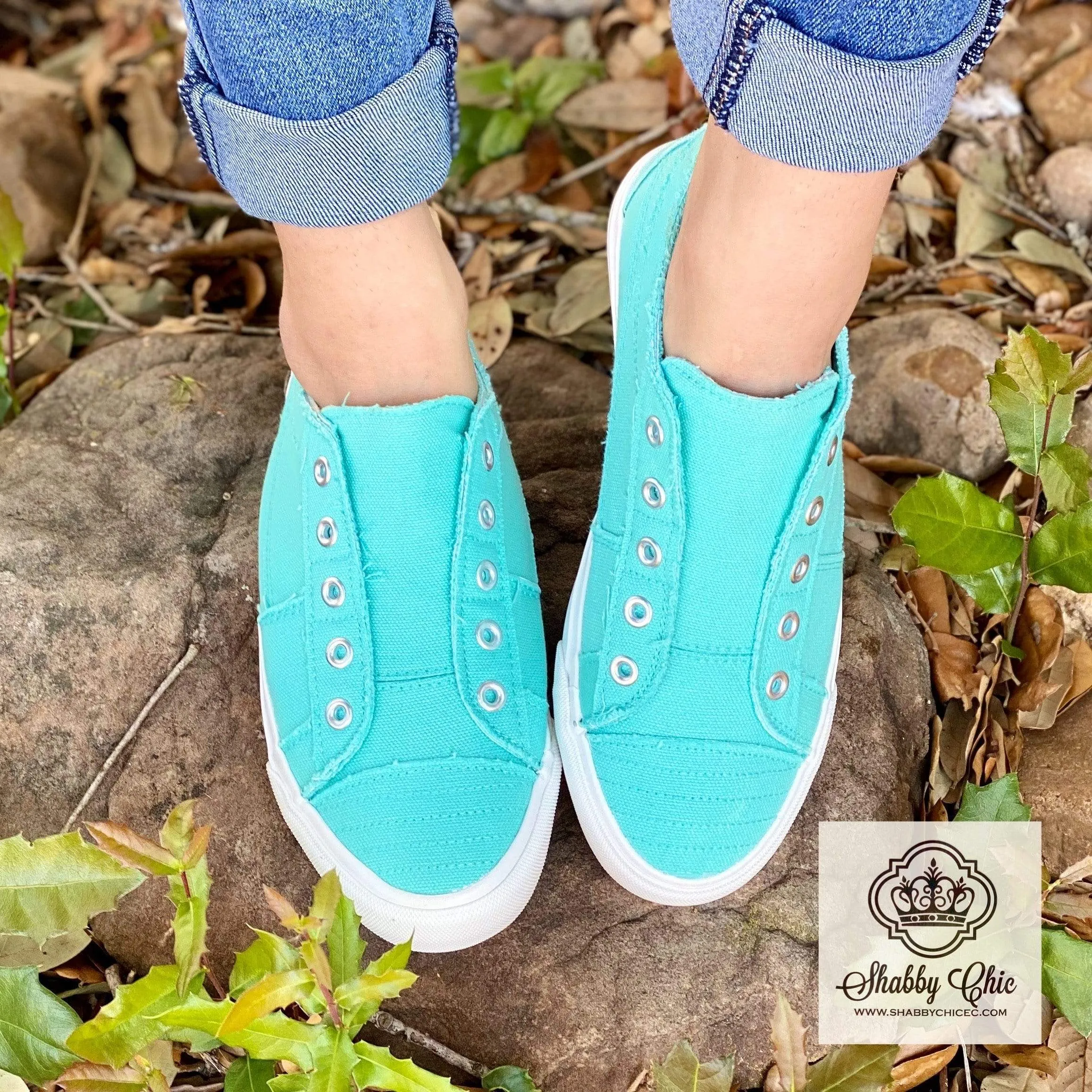 Babalu Slip on Shoes - Aqua