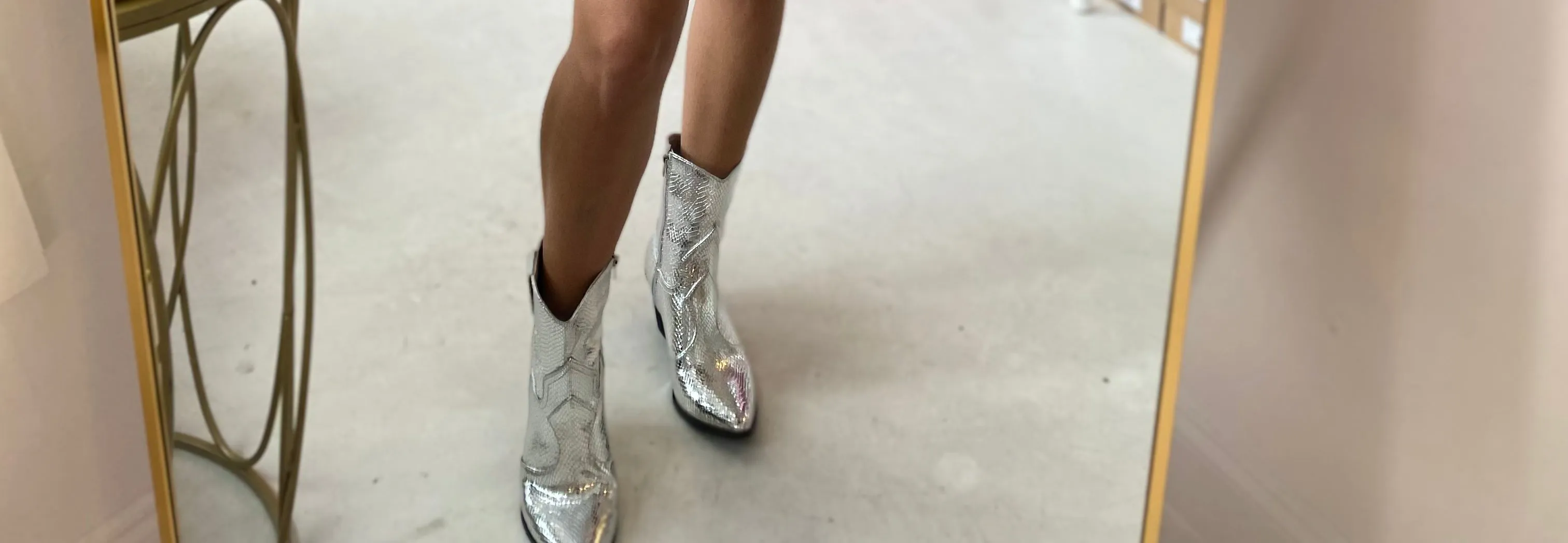 Bambi Silver Boots