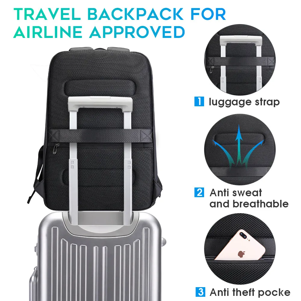 BANGE  Business Waterproof Backpack Suitable for 15.6inch Laptop Backpack with USB charging