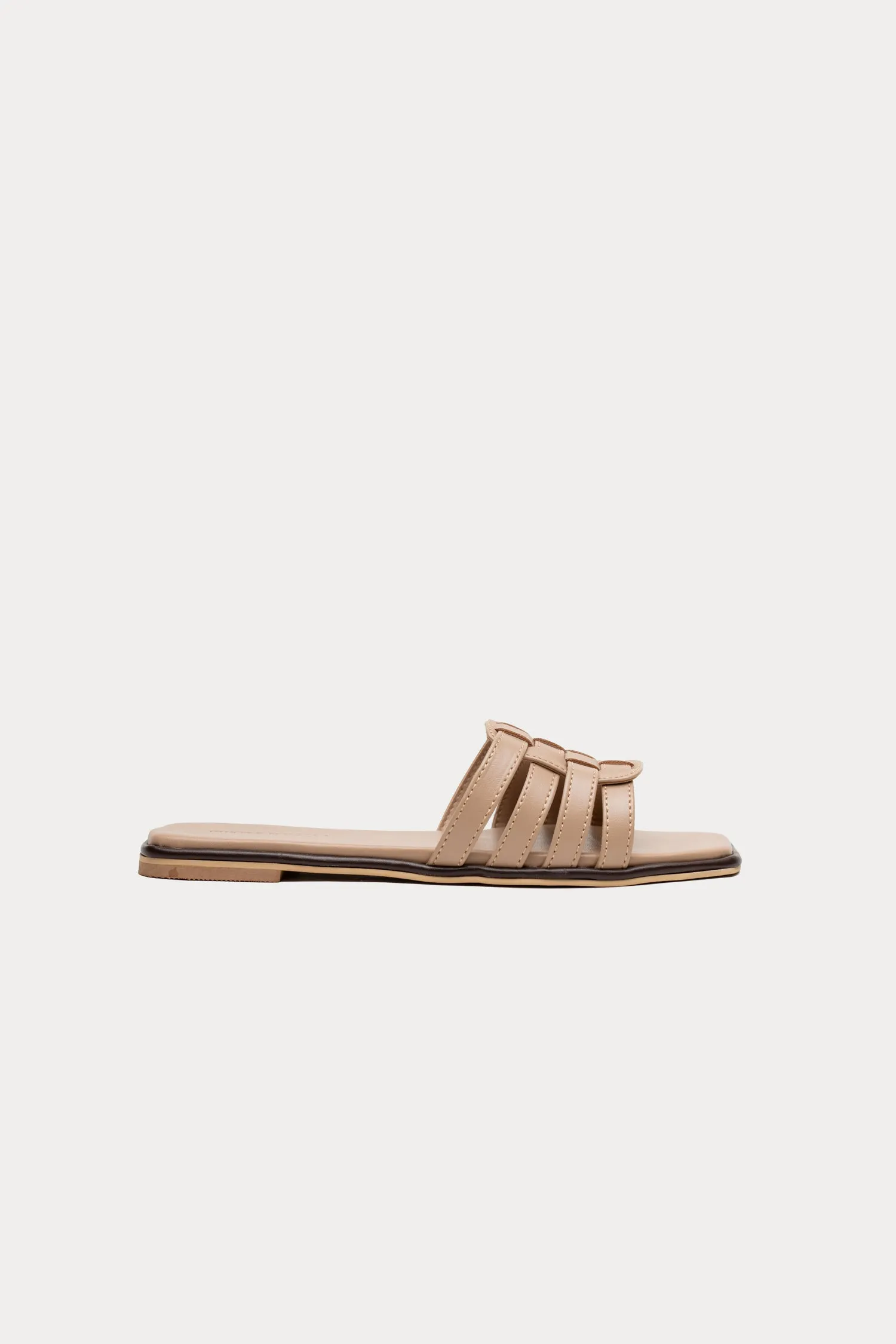 Beige Knotted Flats