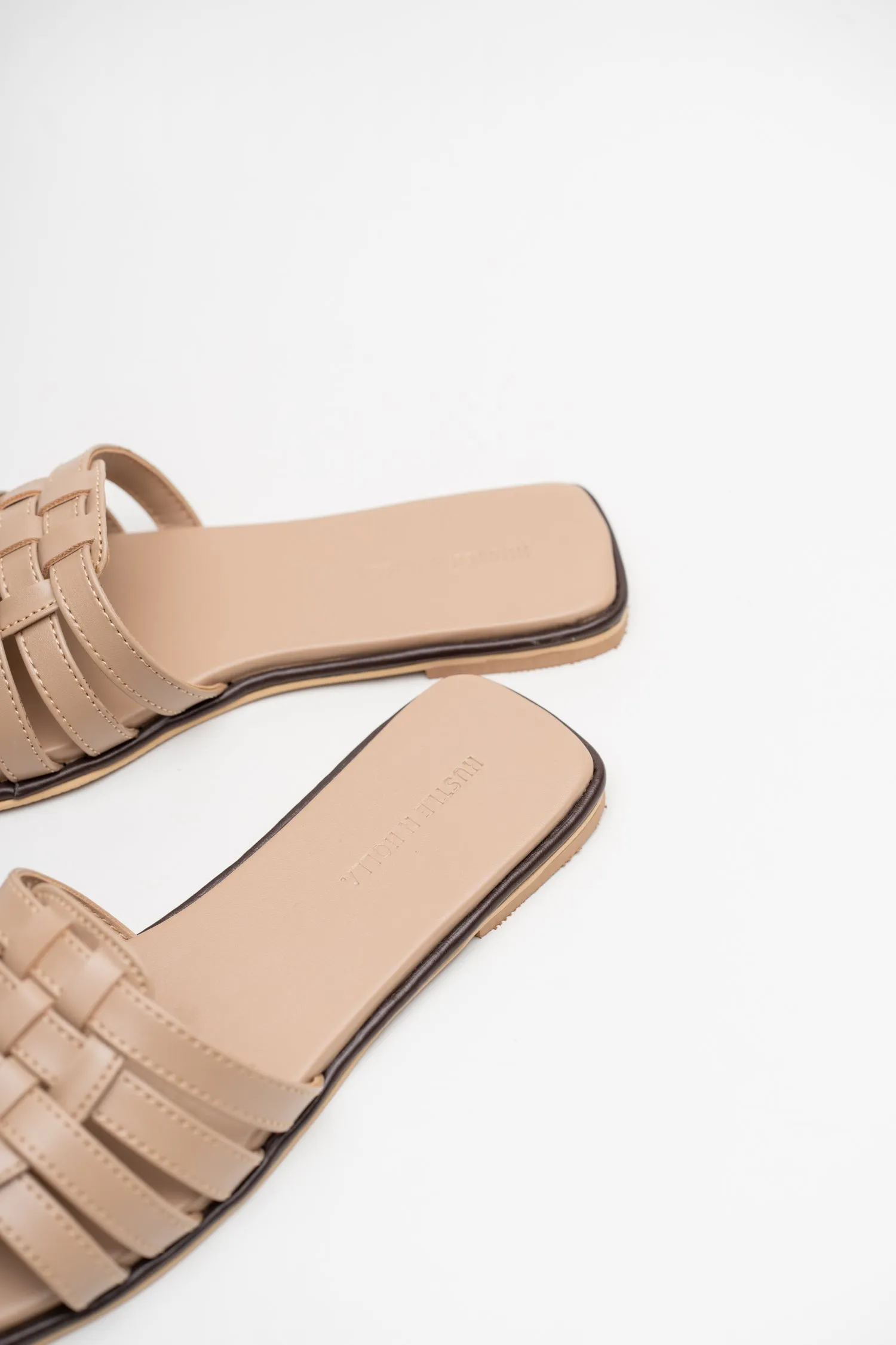 Beige Knotted Flats