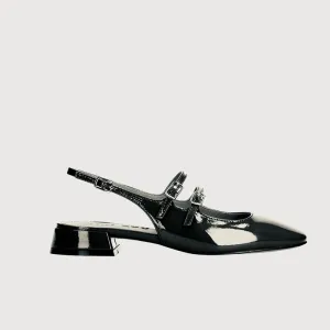 Bibi Lou Hina 25 Black Patent Leather Mary Jane Ballet Flats