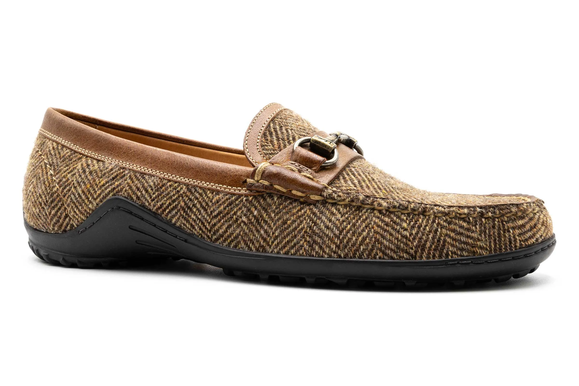 Bill Horse Bit Loafer in Herringbone Tweed