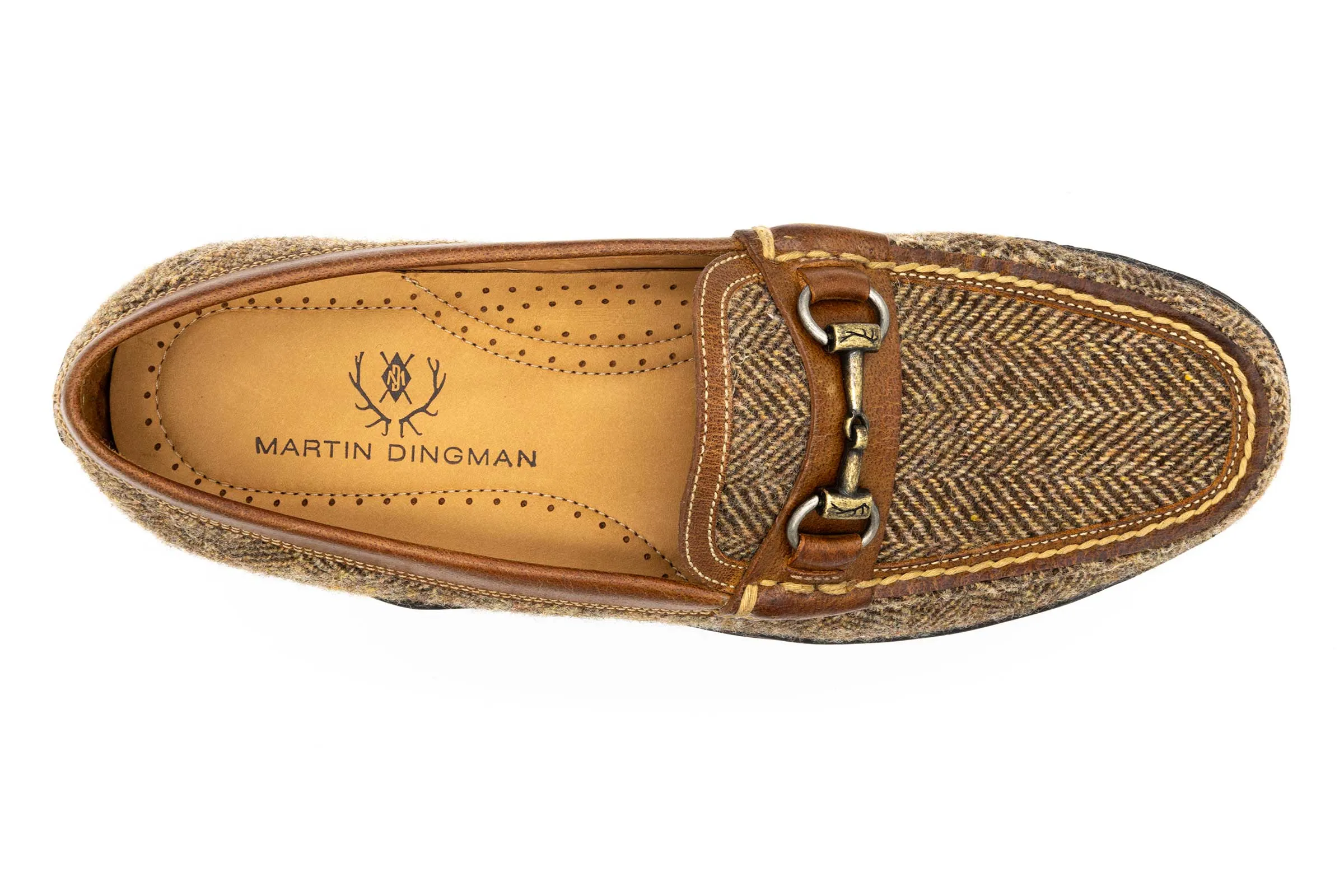 Bill Horse Bit Loafer in Herringbone Tweed