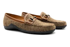 Bill Horse Bit Loafer in Herringbone Tweed