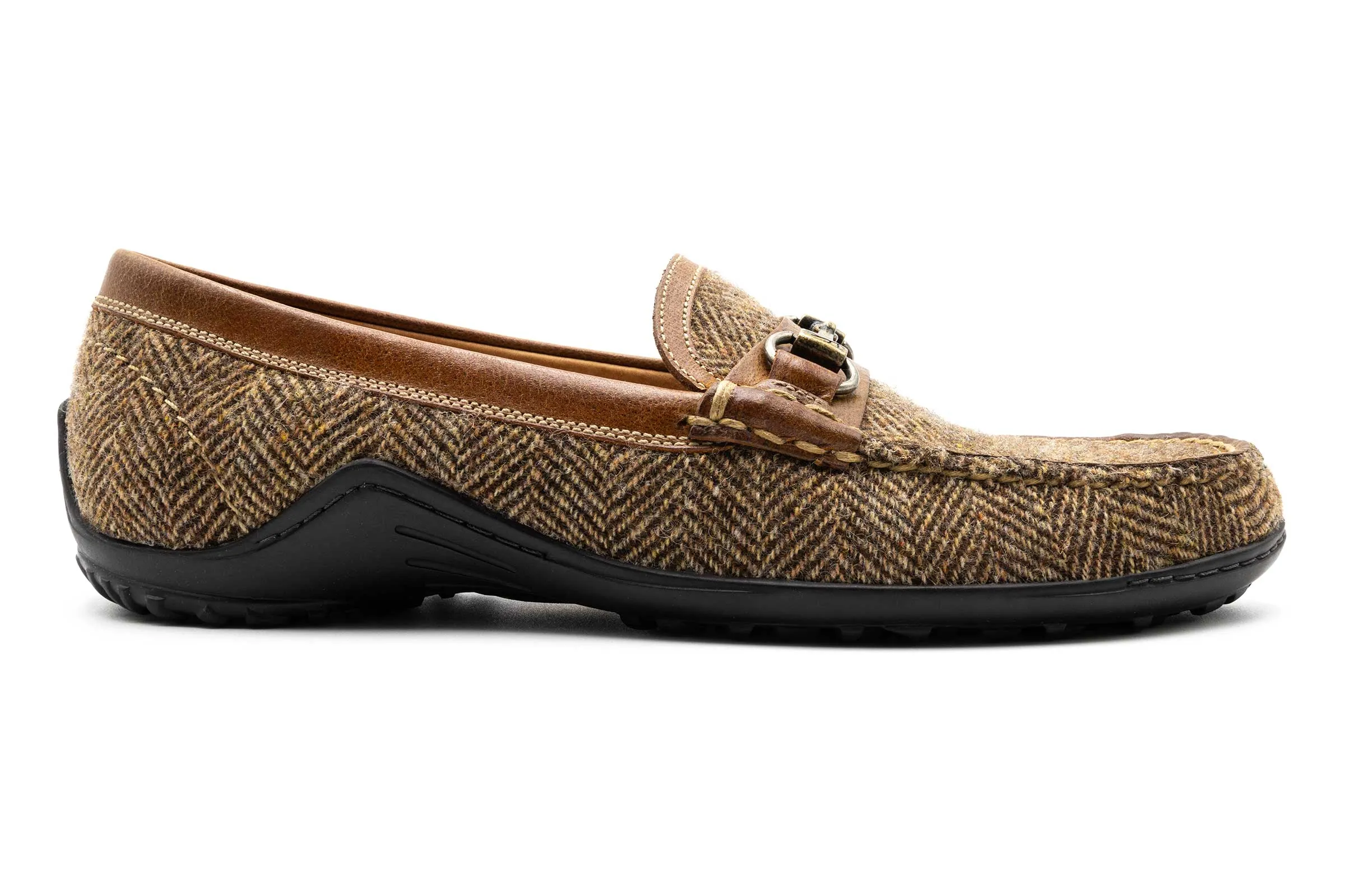 Bill Horse Bit Loafer in Herringbone Tweed