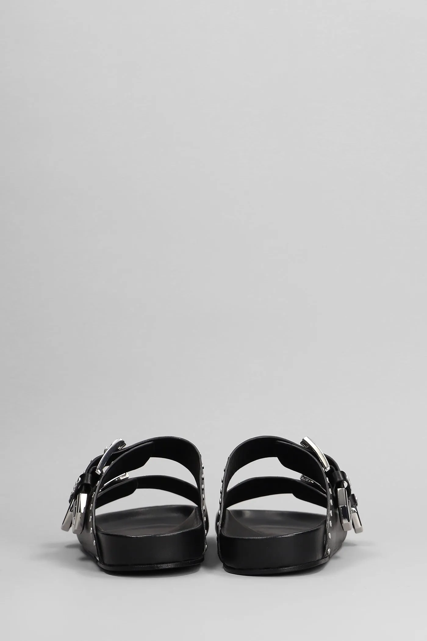 Billie Flats in black leather