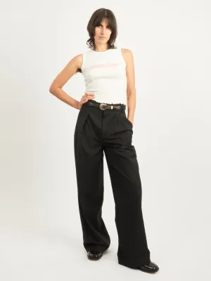 Black Tropical Wool Stella Pant