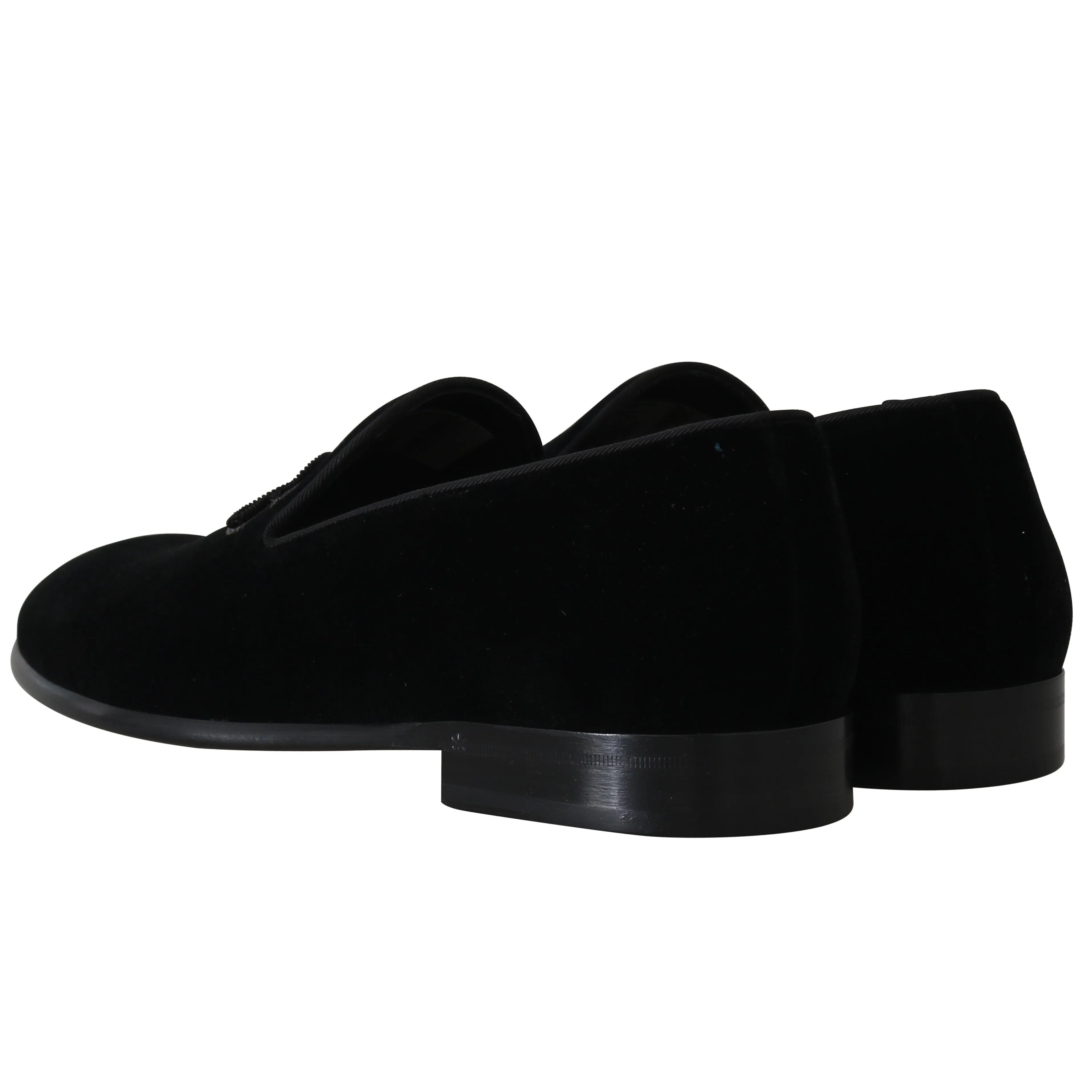 Black Velvet DG Logo Dress Loafers