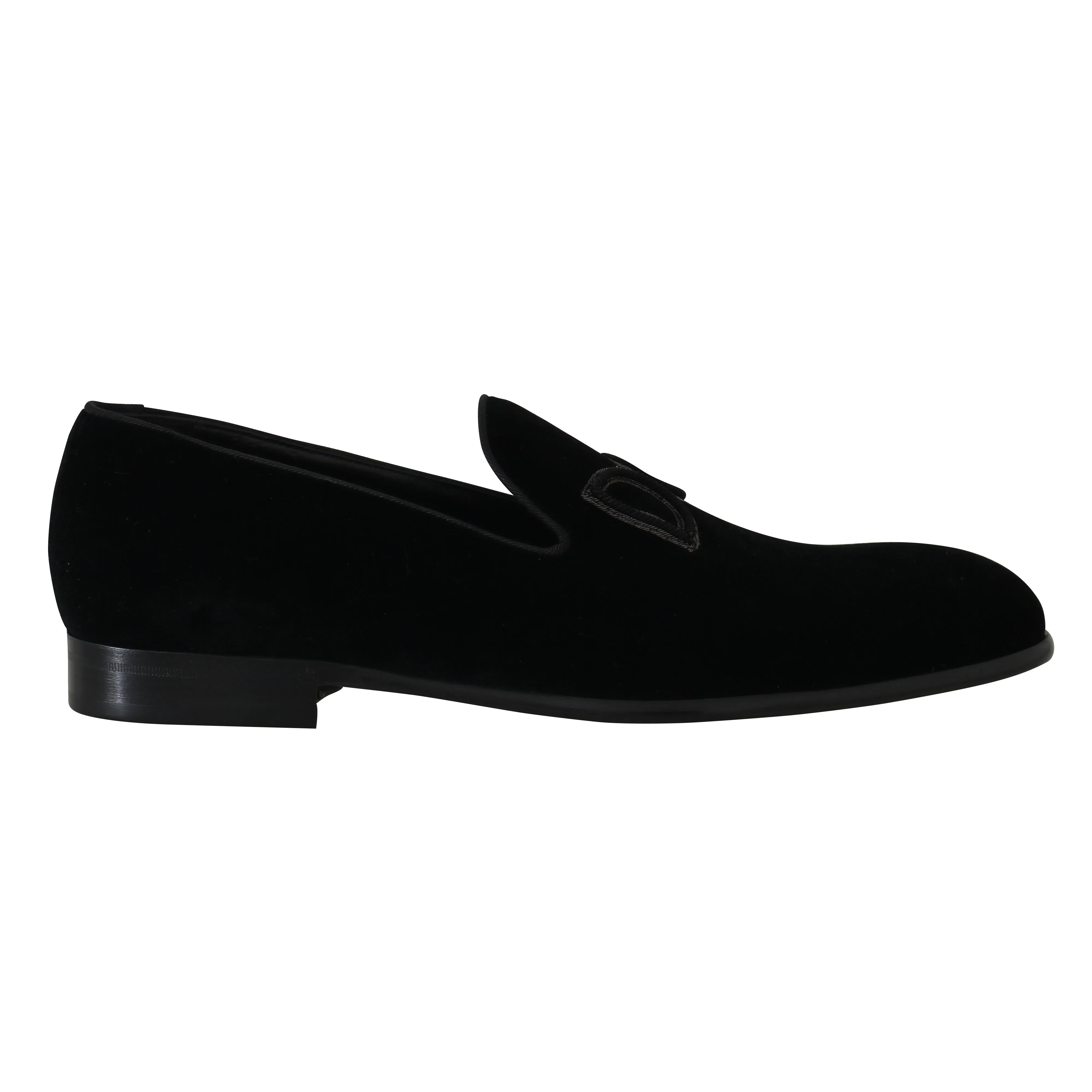 Black Velvet DG Logo Dress Loafers