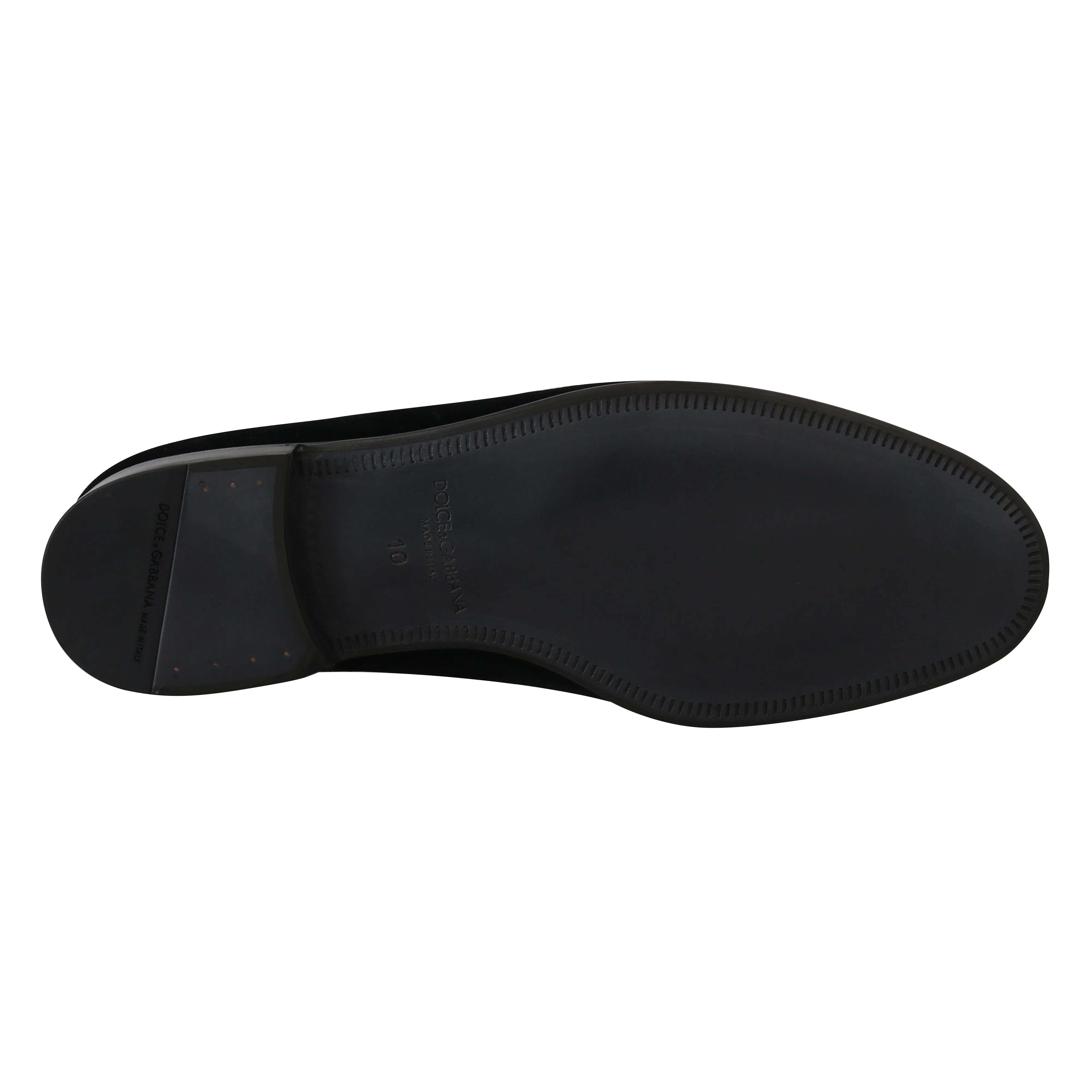 Black Velvet DG Logo Dress Loafers