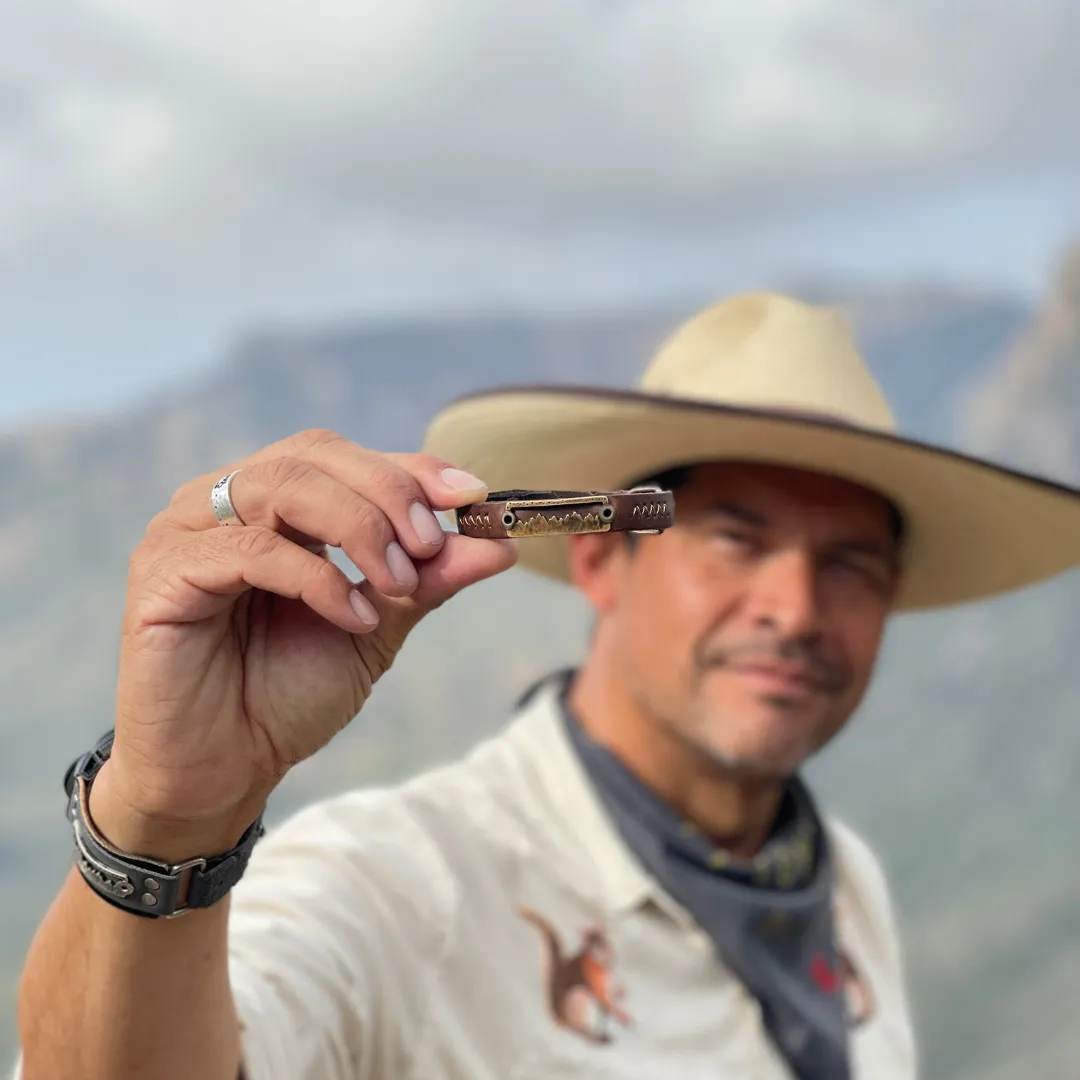 Bronze -- Tectonic Rush outdoor bracelet -- skinny